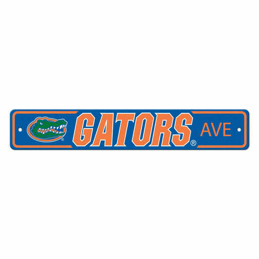 Florida Gators Team Color Street Sign Décor 4in. X 24in. Lightweight - Florida