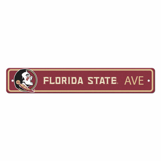 Florida State Seminoles Team Color Street Sign Décor 4in. X 24in. Lightweight - Florida State