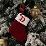 Cable-Knit Contrast Christmas Stockings - Trendsi - Flyclothing LLC
