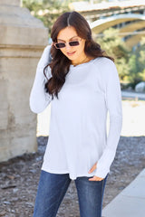 Basic Bae Full Size Round Neck Long Sleeve T-Shirt - ShopBasicbae - Flyclothing LLC