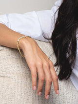 18K Gold-Plated Zircon Necklace and Bracelet Jewelry Set - Trendsi - Flyclothing LLC