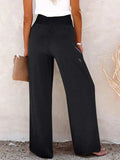 Full Size Decorative Button High Waist Pants - Trendsi - Flyclothing LLC