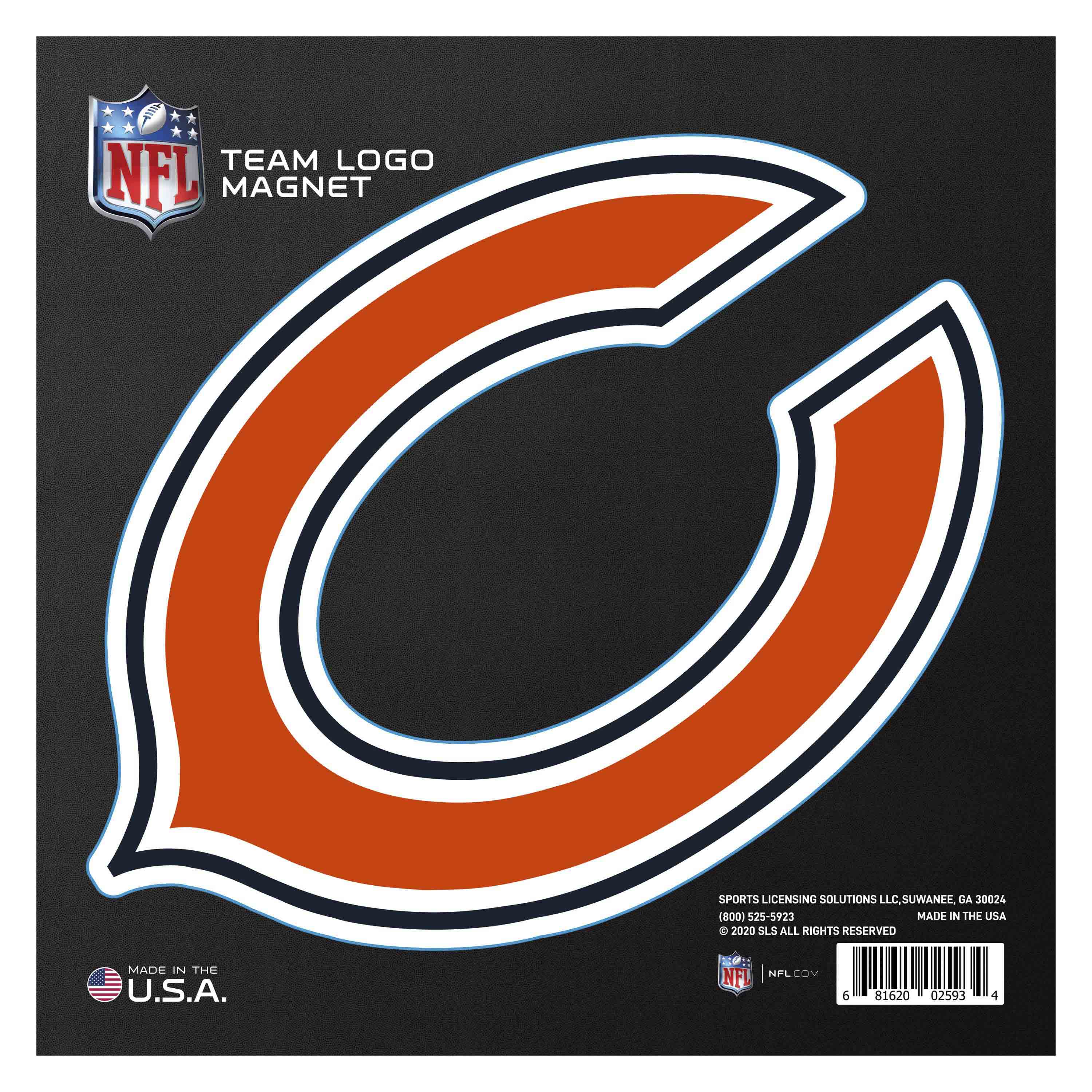 Chicago Bears Large Team Logo Magnet 10" (8.7329"x8.3078") - Chicago Bears