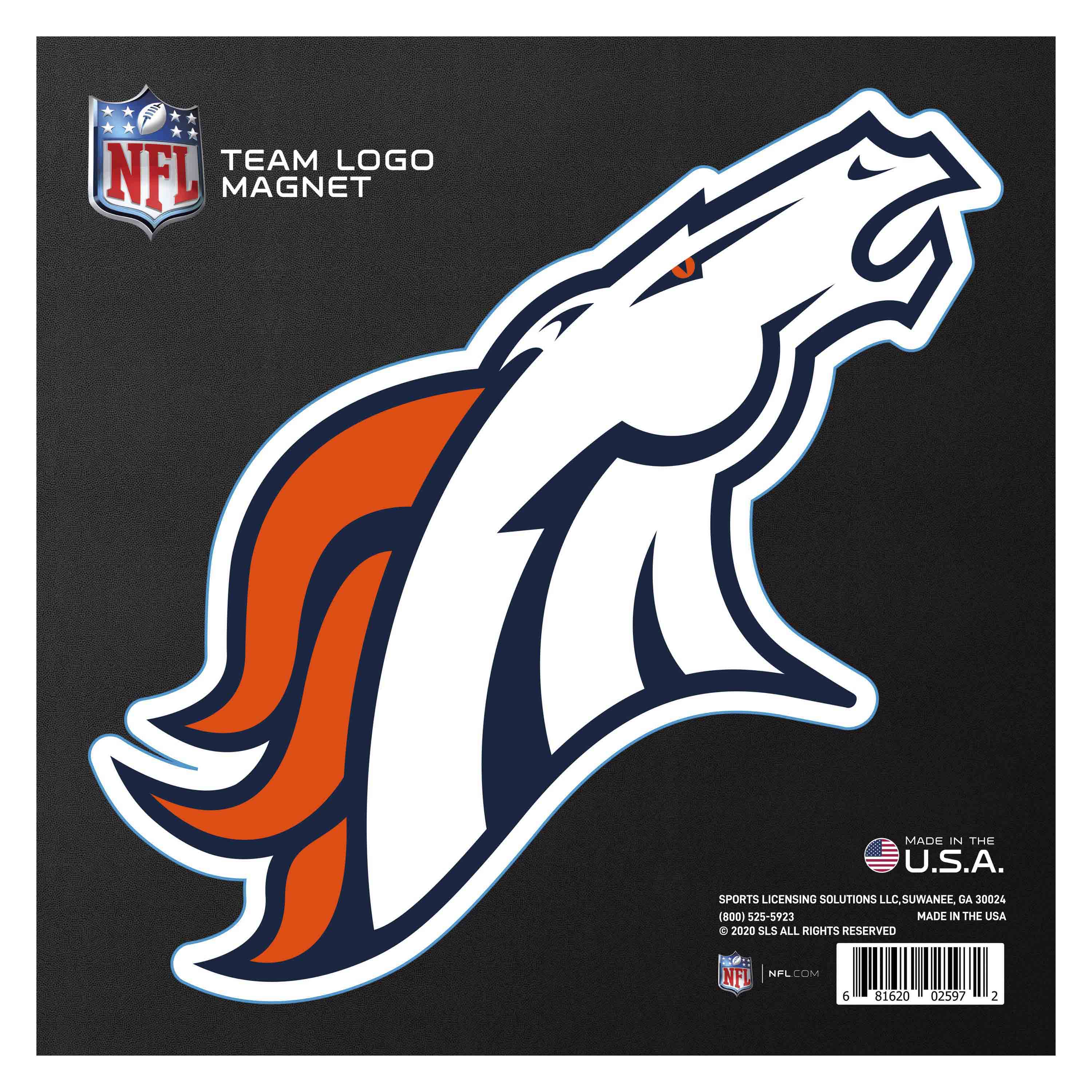 Denver Broncos Large Team Logo Magnet 10" (8.7329"x8.3078") - Denver Broncos