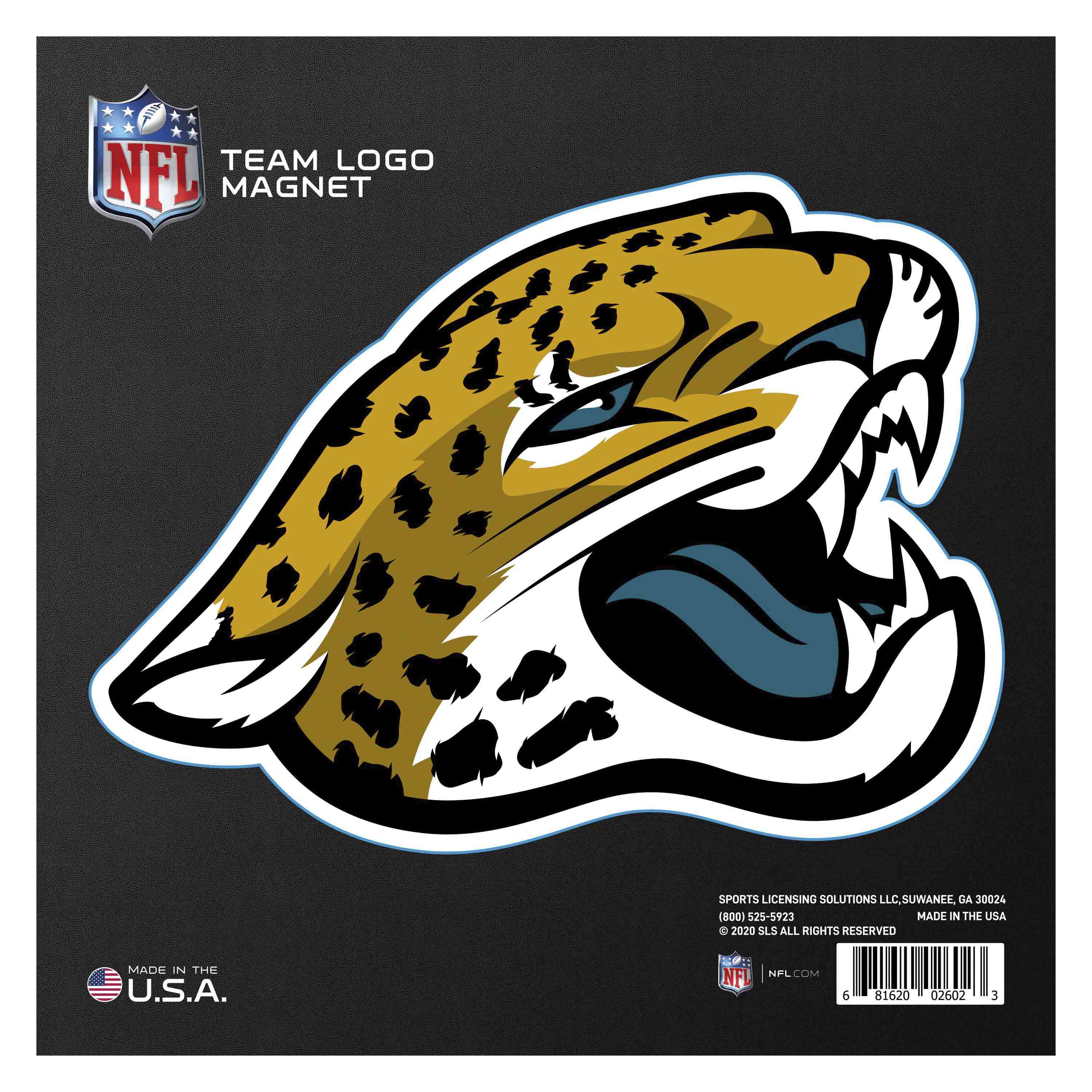 Jacksonville Jaguars Large Team Logo Magnet 10" (8.7329"x8.3078") - Jacksonville Jaguars