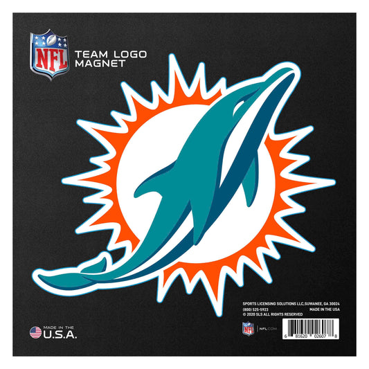 Miami Dolphins Large Team Logo Magnet 10" (8.7329"x8.3078") - Miami Dolphins