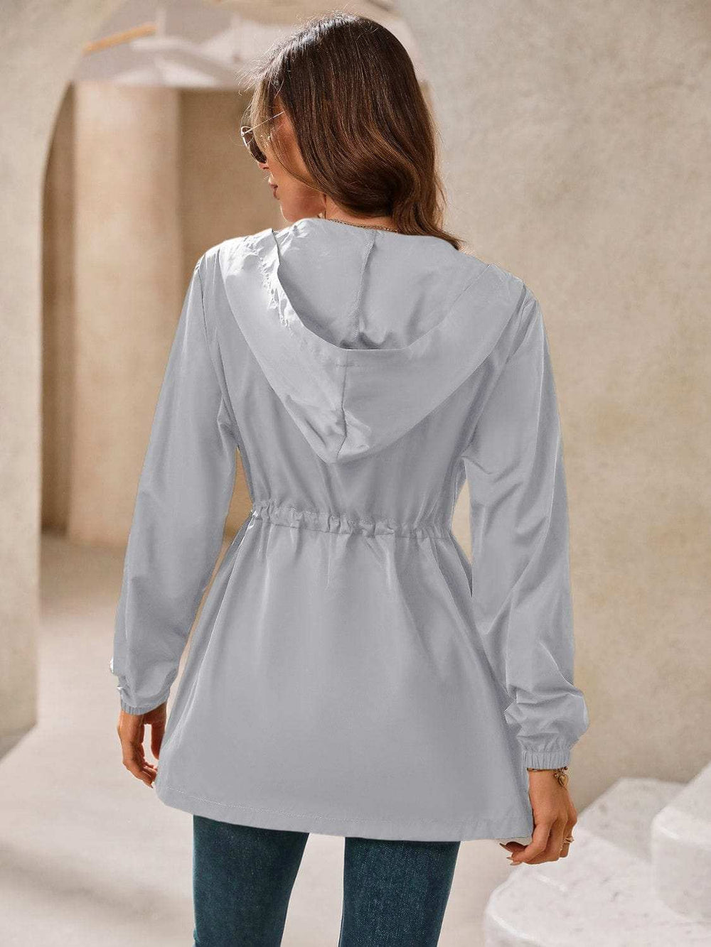 Ivy Lane Outdoor Waterproof Long Sleeve Hooded Windbreaker - Trendsi - Flyclothing LLC