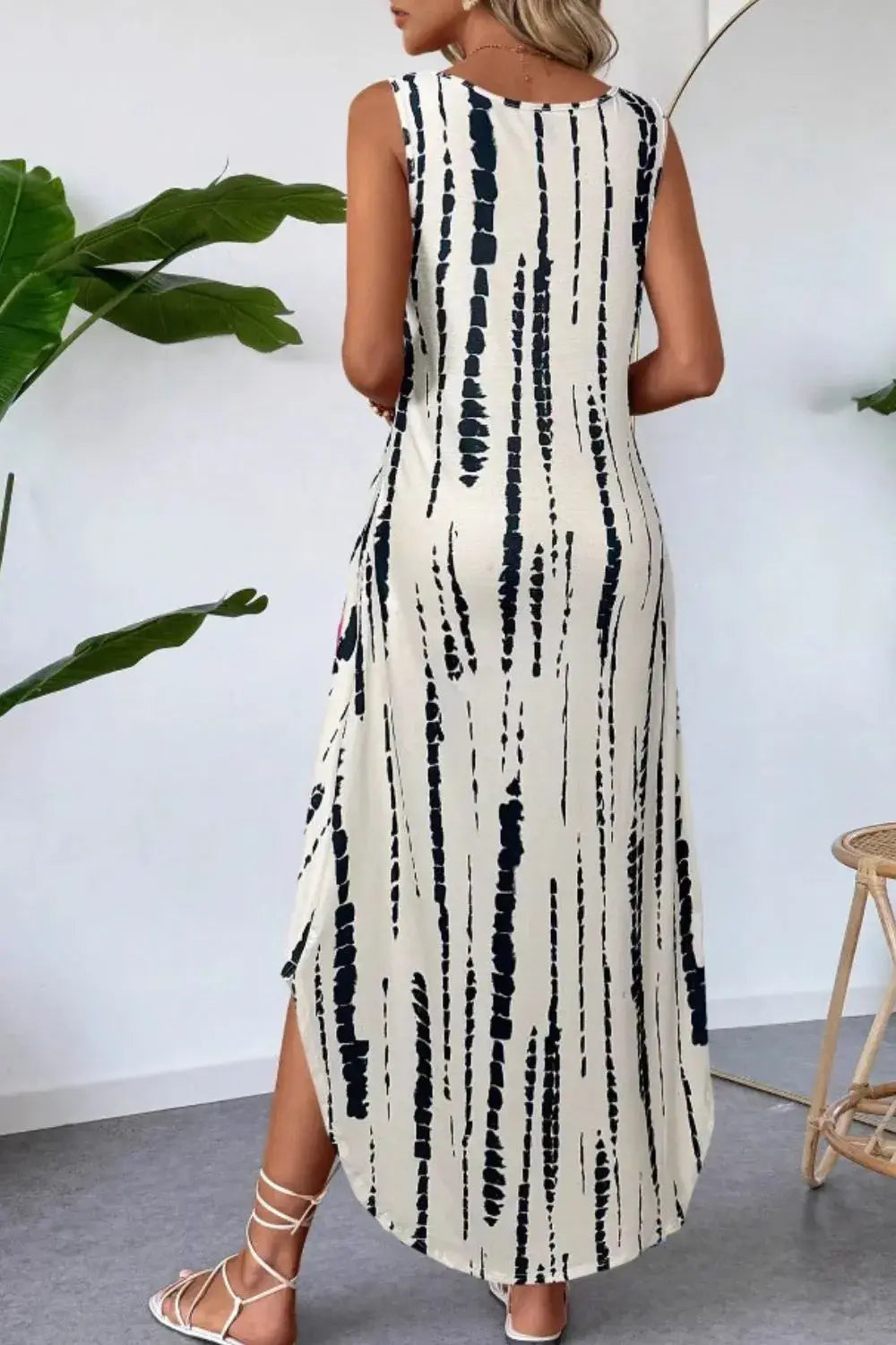 Scoop Neck Sleeveless Dress with Pockets - Trendsi - Flyclothing LLC