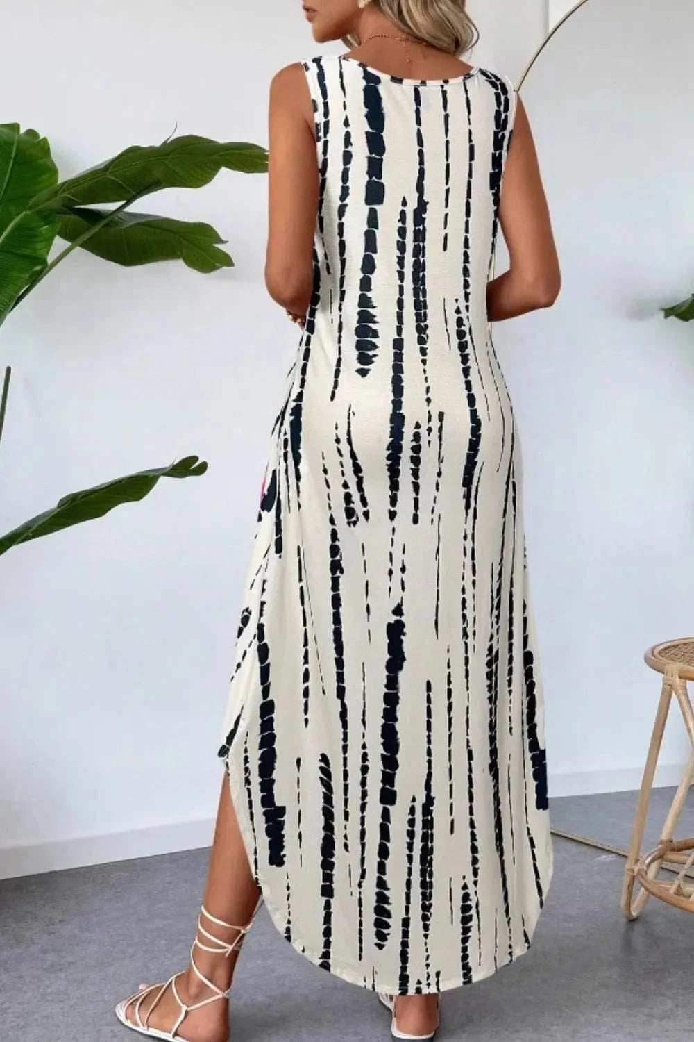 Scoop Neck Sleeveless Dress with Pockets - Trendsi - Flyclothing LLC