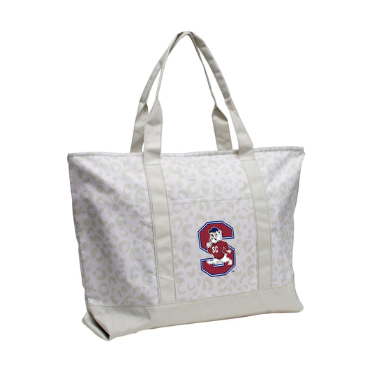 South Carolina State Leopard Pattern Tote - Logo Brands - Flyclothing LLC