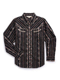 Women's Ely Walker Black Wallpaper Floral Print Western Snap Shirt - Ely Cattleman