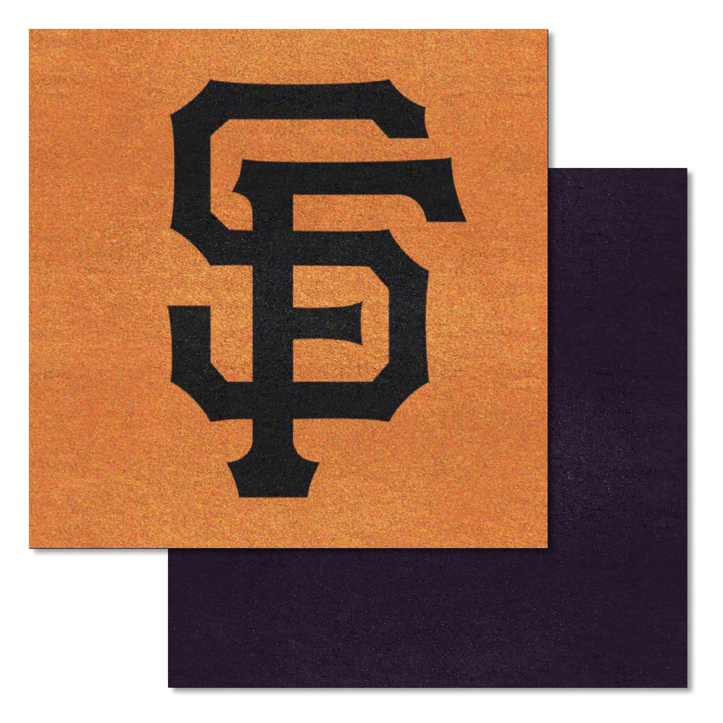 San Francisco Giants Team Carpet Tiles - 45 Sq Ft. Logo on Orange - San Francisco Giants