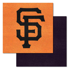 San Francisco Giants Team Carpet Tiles - 45 Sq Ft. Logo on Orange - San Francisco Giants