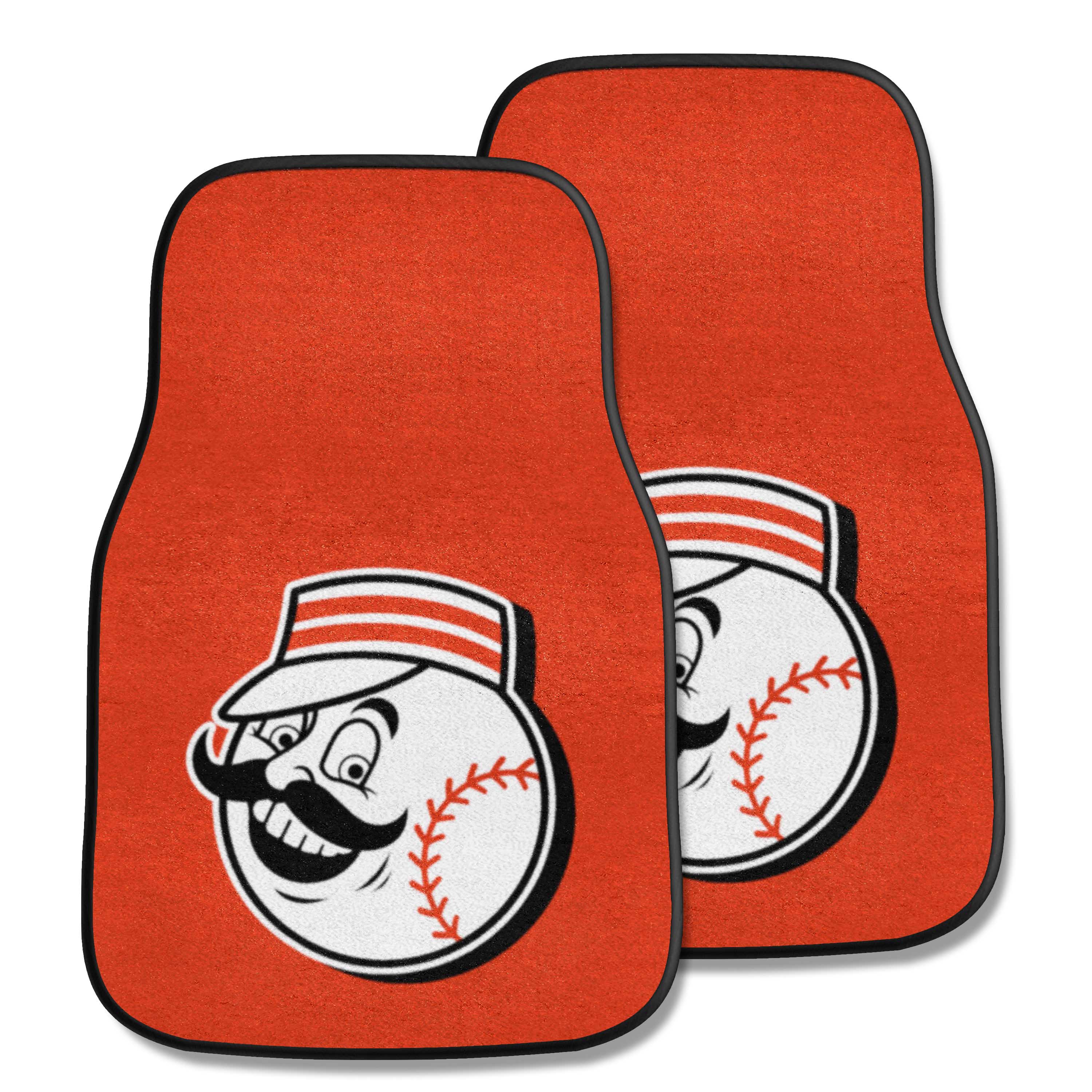 Cincinnati Reds Front Carpet Car Mat Set - 2 Pieces - Cincinnati Reds