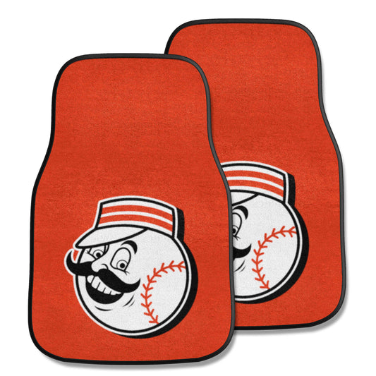 Cincinnati Reds Front Carpet Car Mat Set - 2 Pieces - Cincinnati Reds