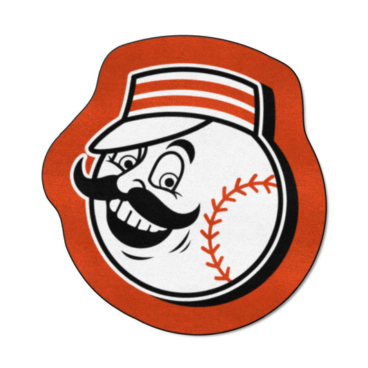 Cincinnati Reds Mascot Rug "Mr. Red Head" Logo - Cincinnati Reds