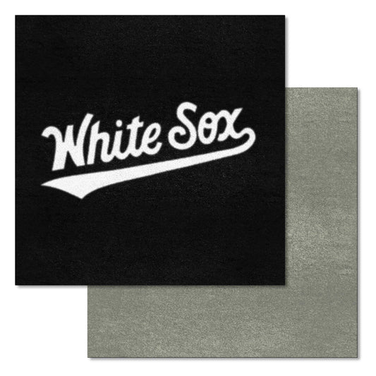 Chicago White Sox "White Sox" Wordmark Team Carpet Tiles - 45 Sq Ft. - Chicago White Sox