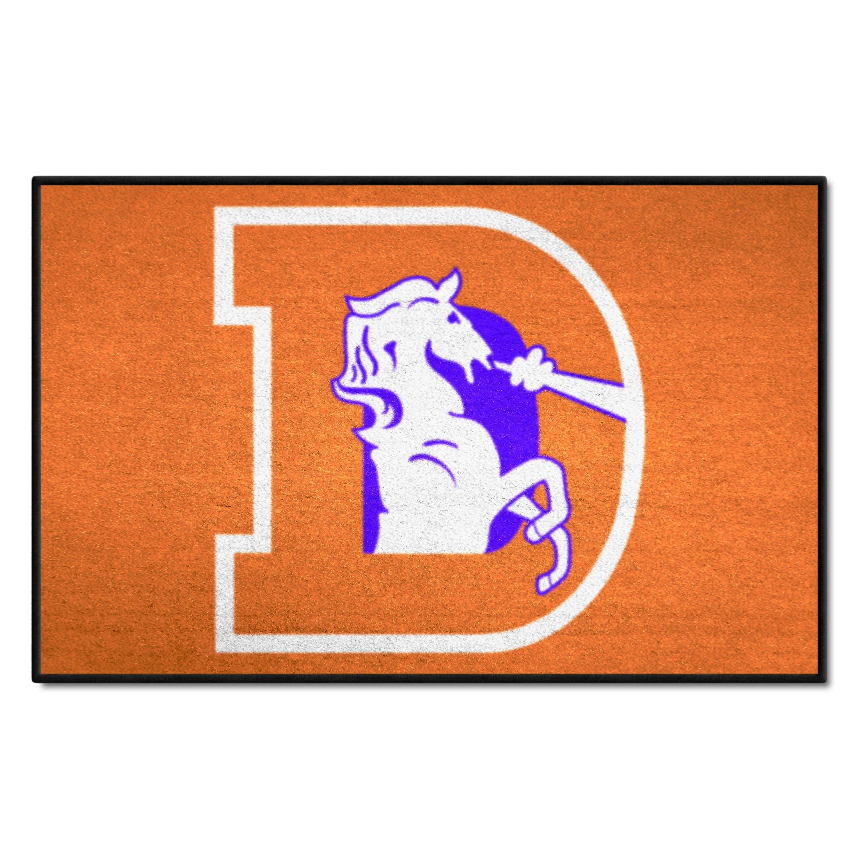 Denver Broncos Starter Mat Accent Rug - 19in. x 30in., NFL Vintage - Denver Broncos