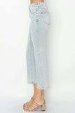 RISEN Full Size Mid Rise Cropped Flare Jeans - Trendsi - Flyclothing LLC