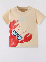 Children's Lobster Graphic Round Neck Tee - Trendsi - Flyclothing LLC