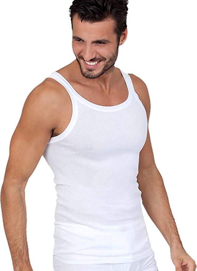 MaRe Luxury Italian Underwear 100% Mako Cotton Men's Sleeveless Shirt Muscle Tank Top. Proudly Made in Italy (3221/3250) - tittimitti - Flyclothing LLC