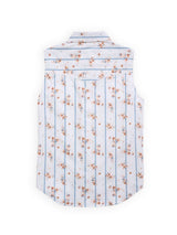 Women's Ely Wallpaper Floral Stripe Print Sleeveless Shirt - Ely Cattleman - Flyclothing LLC