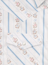 Women's Ely Walker White Horseshoe Wallpaper Floral Print Sleeveless Shirt - Ely Cattleman - Flyclothing LLC
