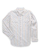 Women's Ely Walker White Horseshoe Wallpaper Floral Print Long Sleeve Shirt - Ely Cattleman - Flyclothing LLC
