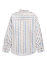 Women's Ely Walker White Horseshoe Wallpaper Floral Print Long Sleeve Shirt - Ely Cattleman - Flyclothing LLC