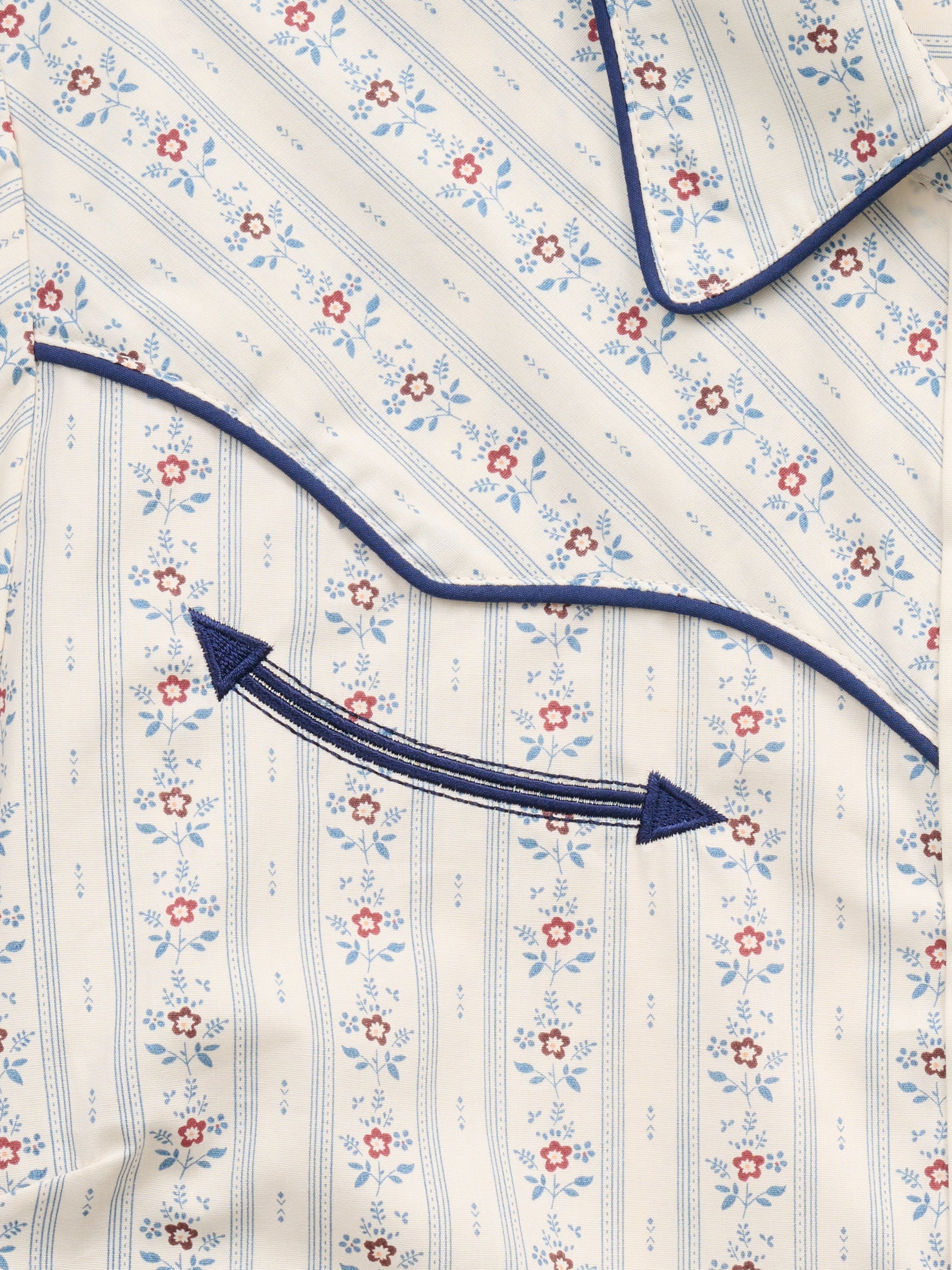 Women's Ely Walker Ecru Wallpaper Floral Print Western Snap Shirt