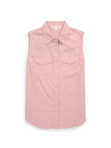 Women's Ely Walker Dusty Pink Western Motif Print Sleeveless Shirt - Ely Cattleman - Flyclothing LLC