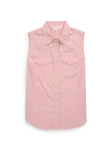 Women's Ely Walker Dusty Pink Western Motif Print Sleeveless Shirt - Ely Cattleman - Flyclothing LLC