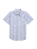 Women's Ely White Multi Stripe Short Sleeve Shirt - Ely Cattleman