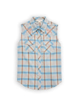 Women's Ely Plaid with Bow Embroidery Sleeveless Shirt - Ely Cattleman - Flyclothing LLC