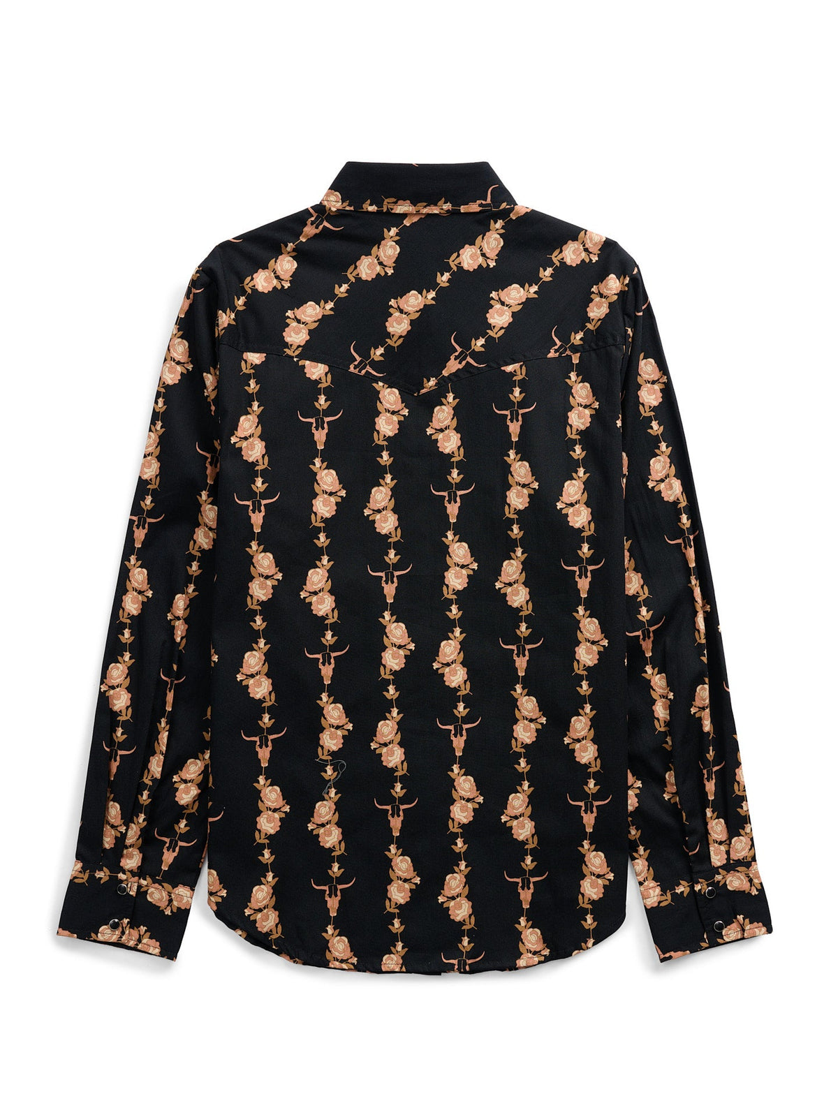 Women's Ely & Walker Black Rose Print Western Snap Shirt - Ely Cattleman - Flyclothing LLC