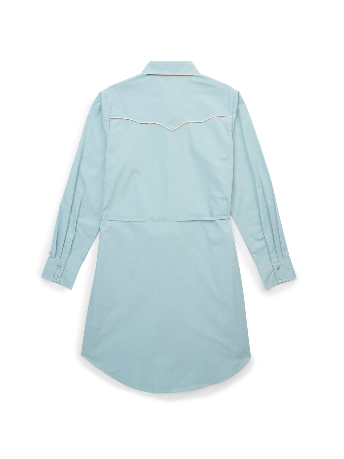 Women's Ely & Walker Dusty Aqua with Caramel Rose Embroidery Shirt Dress - Ely Cattleman - Flyclothing LLC