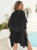 Ruffled Open Front Cover-Up - Trendsi - Flyclothing LLC