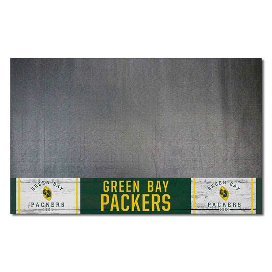Green Bay Packers Vinyl Grill Mat - 26in. x 42in., NFL Vintage - Green Bay Packers