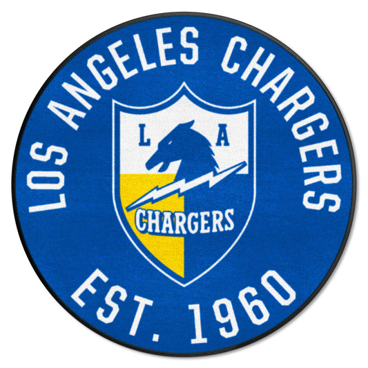 Los Angeles Chargers Roundel Rug - 27in. Diameter, NFL Vintage - Los Angeles Chargers