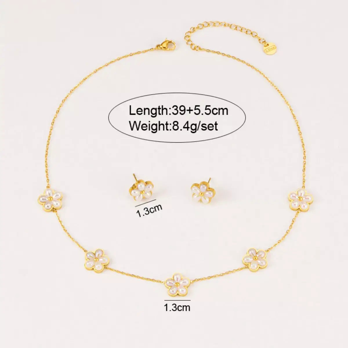 18K Gold-Plated Flower Jewelry Set - Trendsi - Flyclothing LLC