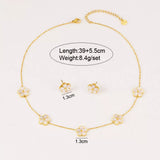 18K Gold-Plated Flower Jewelry Set - Trendsi - Flyclothing LLC
