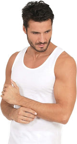 MaRe Luxury Italian Underwear 100% Mako Cotton Men's Sleeveless Shirt. Proudly Made in Italy (3261) - tittimitti - Flyclothing LLC