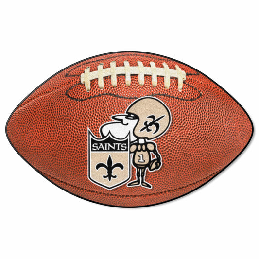 New Orleans Saints Football Rug - 20.5in. x 32.5in., NFL Vintage - New Orleans Saints