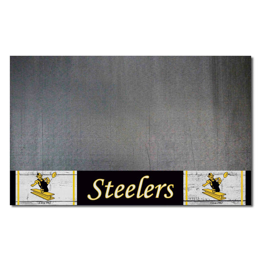 Pittsburgh Steelers Vinyl Grill Mat - 26in. x 42in., NFL Vintage - Pittsburgh Steelers