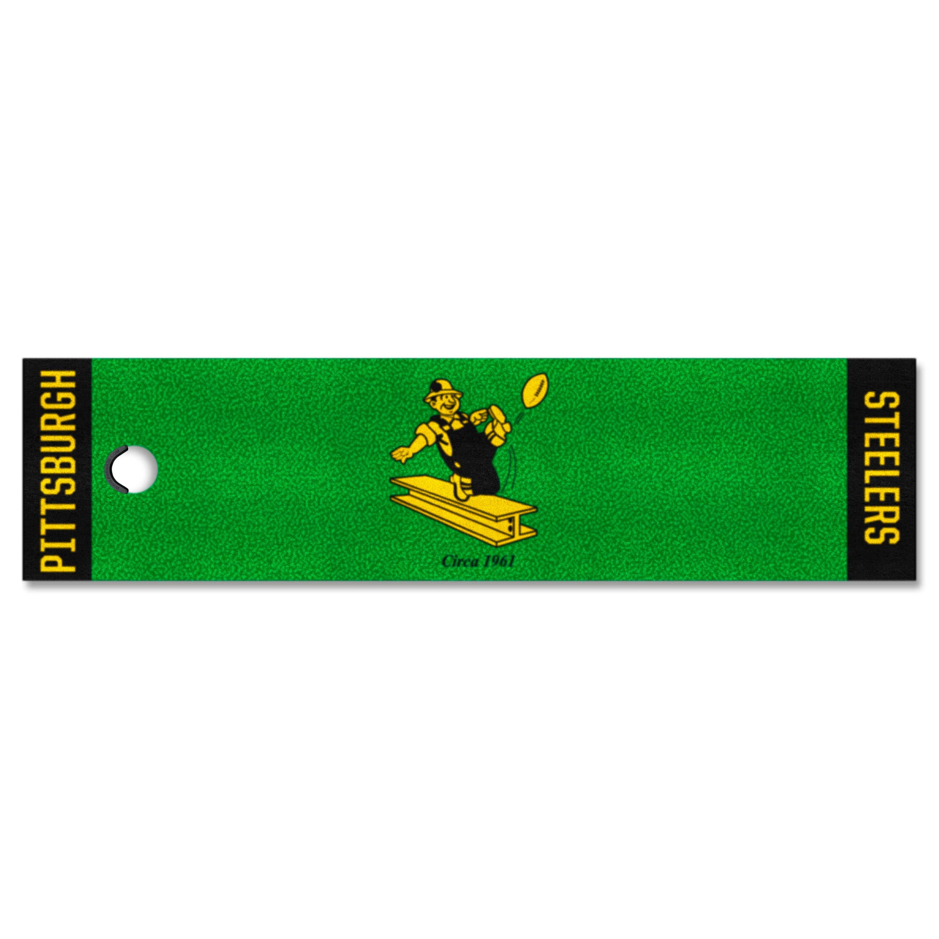 Pittsburgh Steelers Putting Green Mat - 1.5ft. x 6ft., NFL Vintage - Pittsburgh Steelers