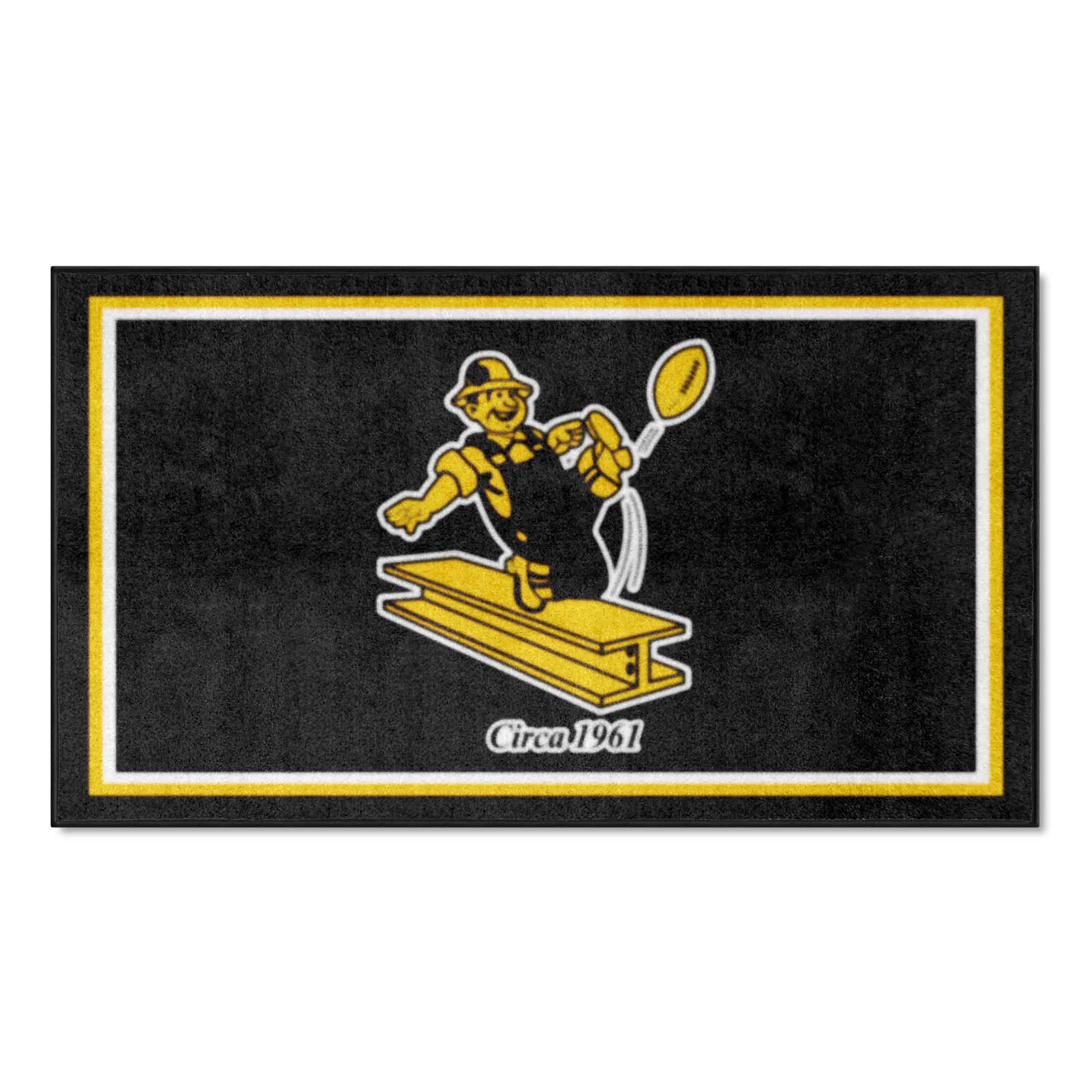 Pittsburgh Steelers 3ft. x 5ft. Plush Area Rug, NFL Vintage - Pittsburgh Steelers