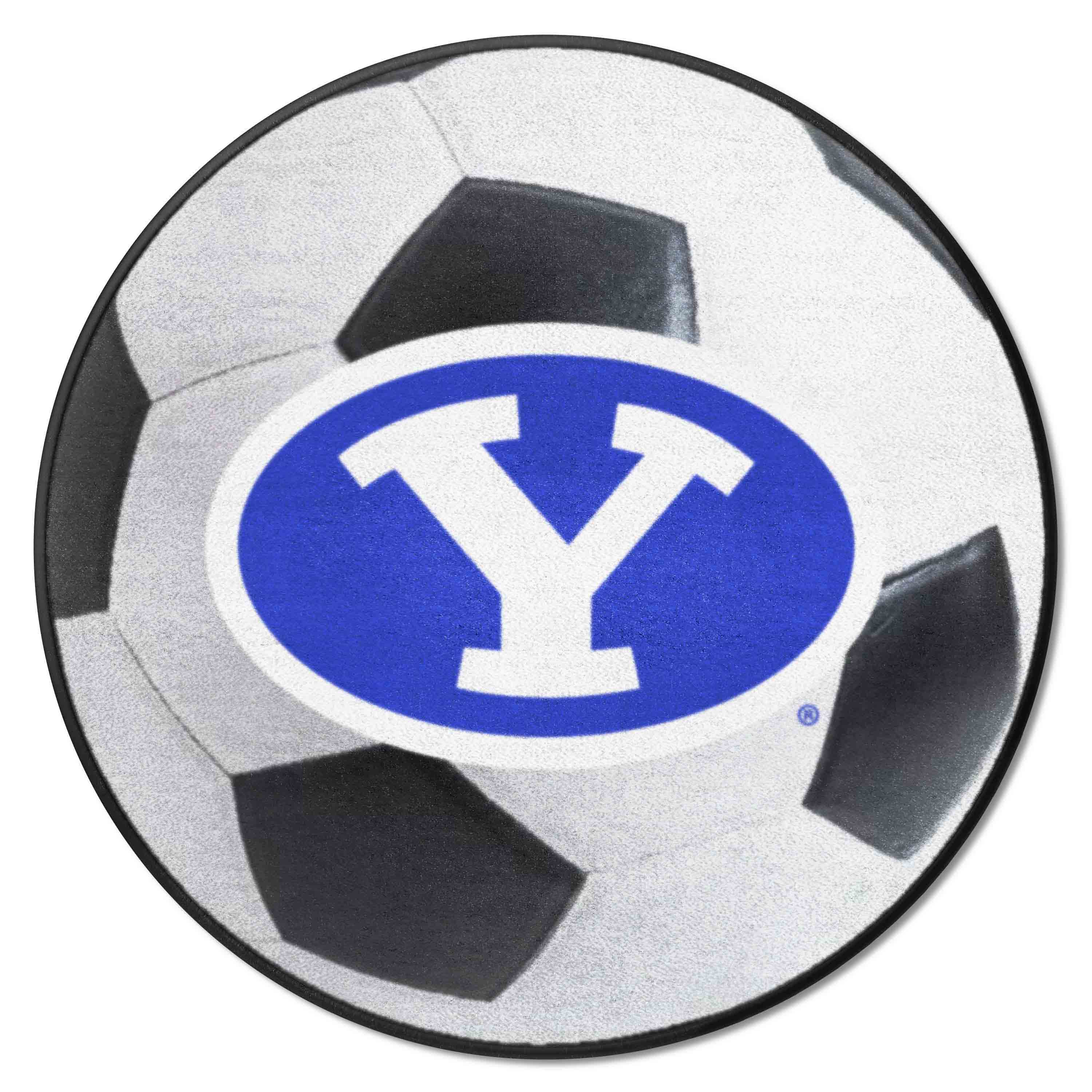 BYU Cougars Soccer Ball Rug - 27in. Diameter - BYU