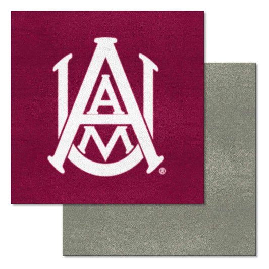 Alabama A&M Bulldogs Team Carpet Tiles - 45 Sq Ft. - Alabama A&M