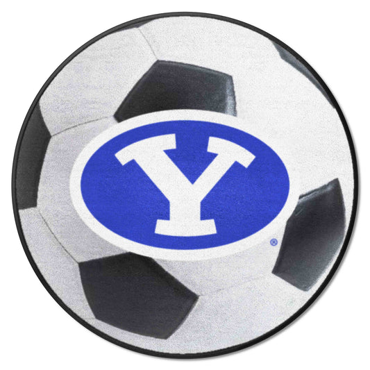 BYU Cougars Soccer Ball Rug - 27in. Diameter - BYU