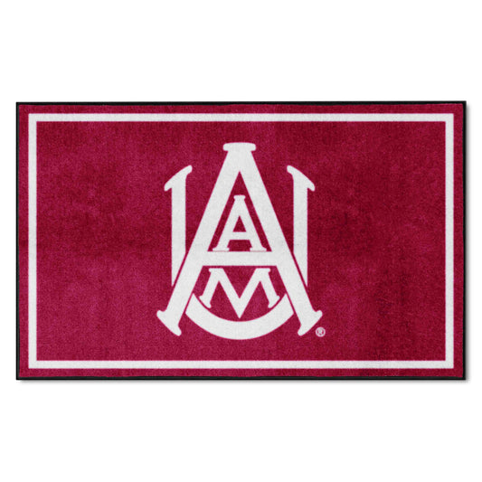 Alabama A&M Bulldogs 4ft. x 6ft. Plush Area Rug - Alabama A&M